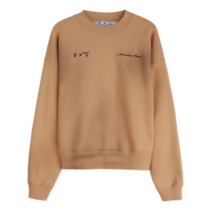 Off-White x Mercedes-Benz vevd strikket genser «Autumn Beige»
