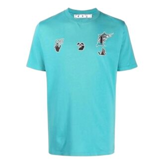 Off-White x MLB Miami Marlins kortærmet T-skjorte «Lake Blue»