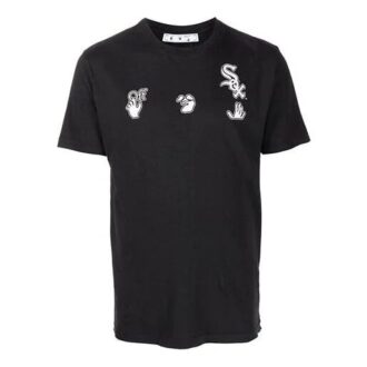 Off-White x New Era x MLB Crossover SS22 Logo-trykk Kortærmet Vanlig versjon Svart