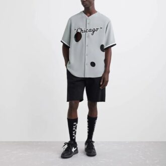 Off-White x New Era x MLB Miami Marlins-skjorte «Lys grå/svart»