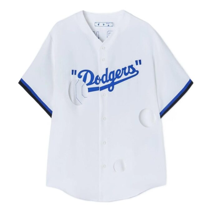 Off-White x New Era x MLB Tripartite Crossover T-skjorte «White Blue»
