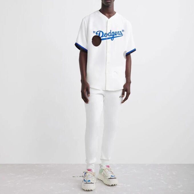Off-White x New Era x MLB Tripartite Crossover T-skjorte «White Blue»