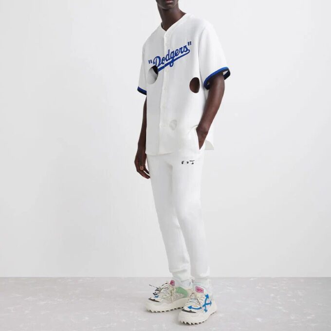 Off-White x New Era x MLB Tripartite Crossover T-skjorte «White Blue»