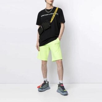 Off-White x Something & Associates Crossover Alfabet-trykk, kort ermet, standardversjon, unisex, svart