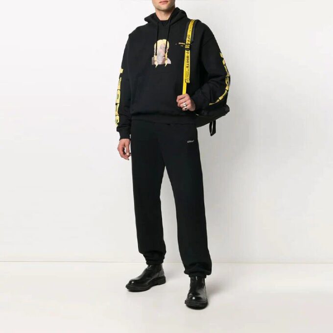 Off-White x Theophilus London Crossover Bebey Printing Casual Cozy Svart