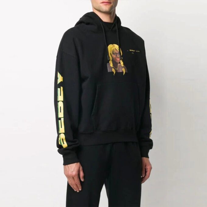 Off-White x Theophilus London Crossover Bebey Printing Casual Cozy Svart