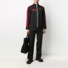 Off-White x Theophilus London Crossover Micro Mark Printing Casual Zipper Sports Jacket Svart