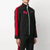 Off-White x Theophilus London Crossover Micro Mark Printing Casual Zipper Sports Jacket Svart