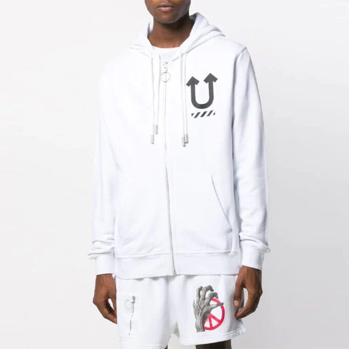 Off-White x UNDERCOVER Crossover dobbeltsidig logotrykk hvit