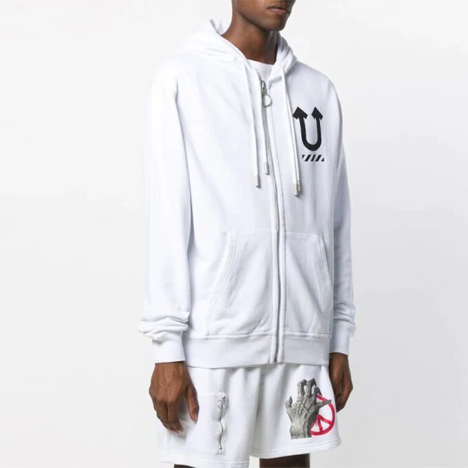 Off-White x UNDERCOVER Crossover dobbeltsidig logotrykk hvit