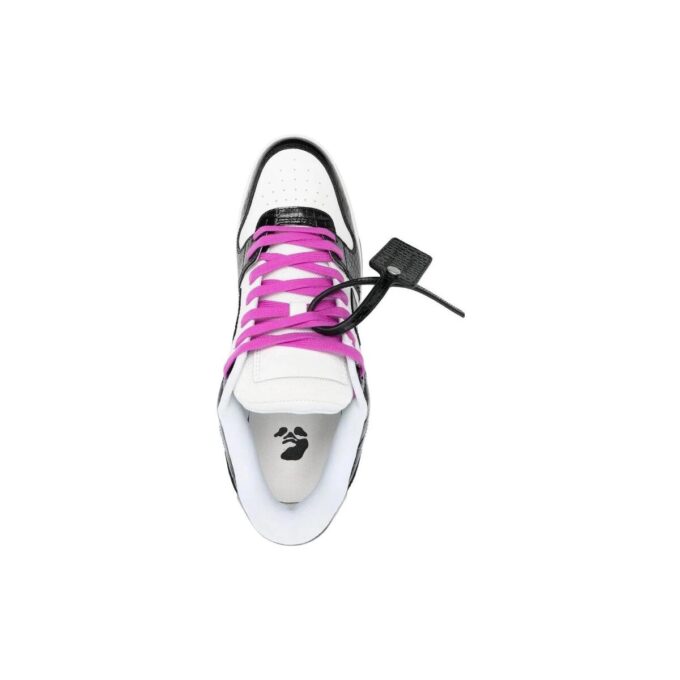 Out Of Office Croco Print Sneaker &laquo;Black White Purple&raquo;