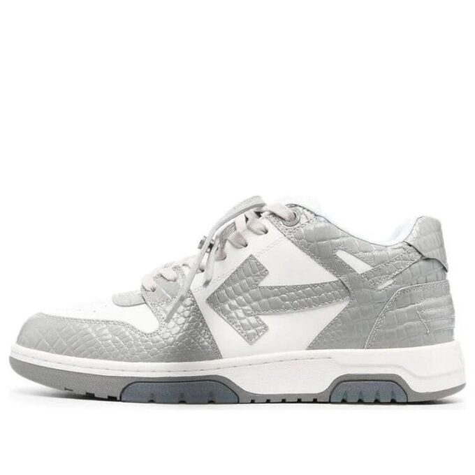 Out Of Office Croco Print Sneaker &laquo;Grey White&raquo;