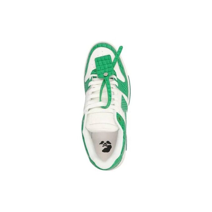Out Of Office Crocodile Print Low-Top Sneakers &laquo;Green White&raquo;