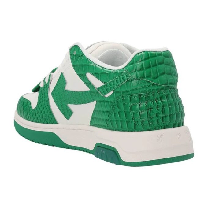 Out Of Office Crocodile Print Low-Top Sneakers &laquo;Green White&raquo;