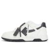 Out Of Office kalveskinnsneaker «White Black»