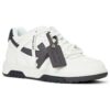 Out Of Office kalveskinnsneaker «White Black»