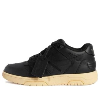 Out Of Office LærSneakers «Black Yellow»