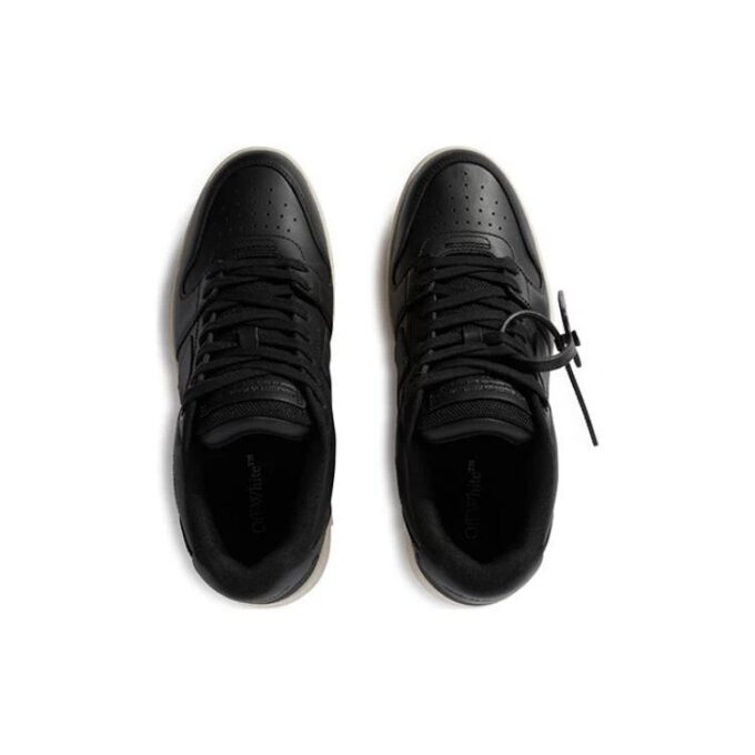 Out Of Office LærSneakers «Black Yellow»