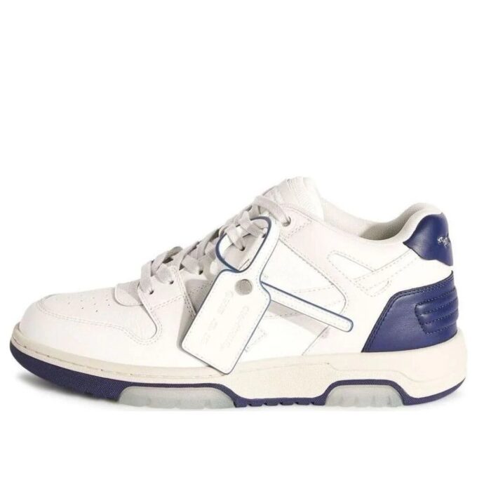 Out Of Office LærSneakers «Hvit Blå»