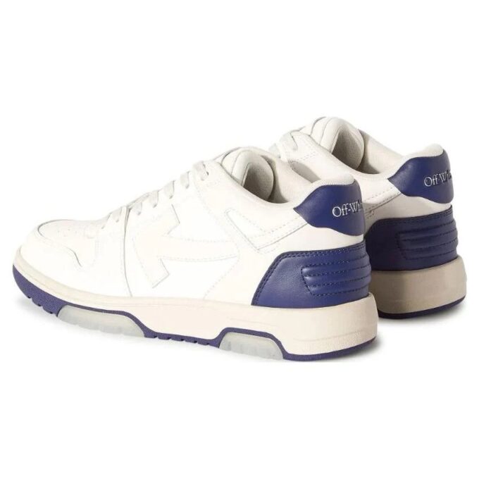 Out Of Office LærSneakers «Hvit Blå»