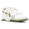 Out Of Office Lærsneakers «Hvit olivengrønn»