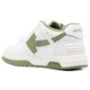 Out Of Office Lærsneakers «Hvit olivengrønn»