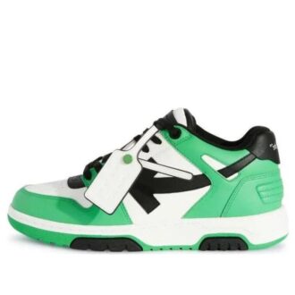 Out Of Office Lærsneakers «Neongrønn Svart Hvit»