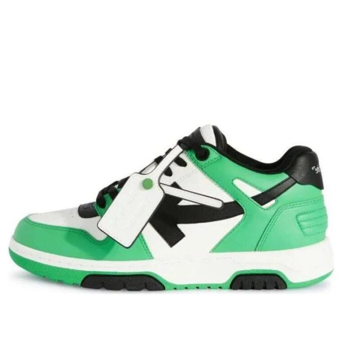 Out Of Office Lærsneakers «Neongrønn Svart Hvit»