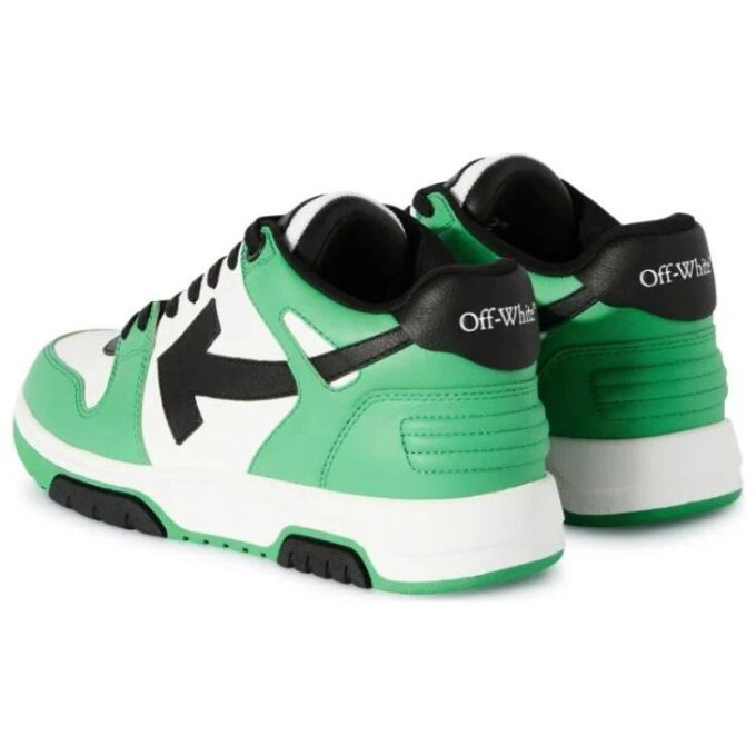 Out Of Office Lærsneakers «Neongrønn Svart Hvit»