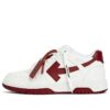 Out Of Office Lærsneakers «White Burgundy»