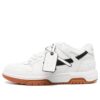 Out Of Office lav skinnsneaker «White Black»