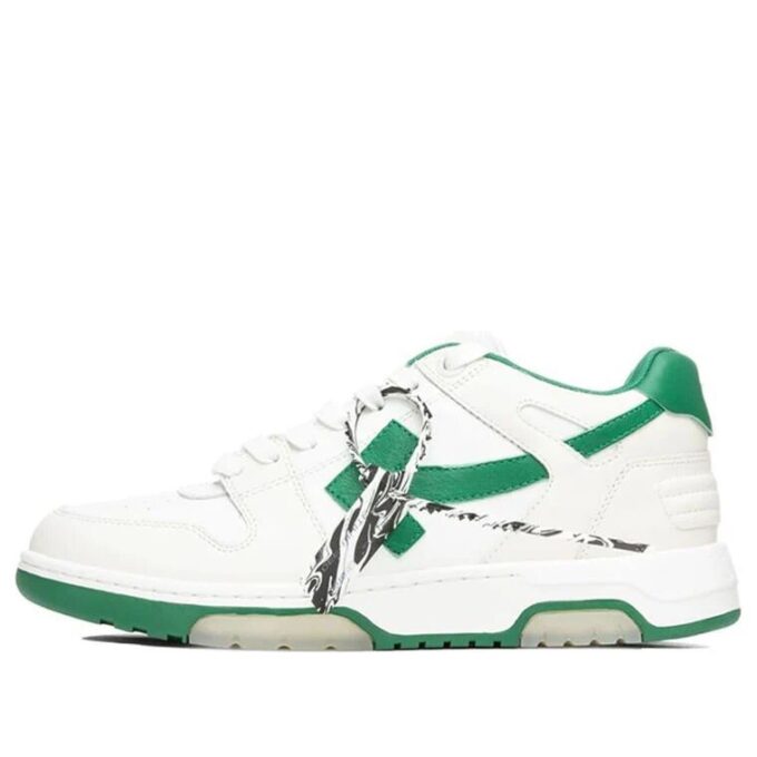 Out Of Office lave sneakers hvit/grønn