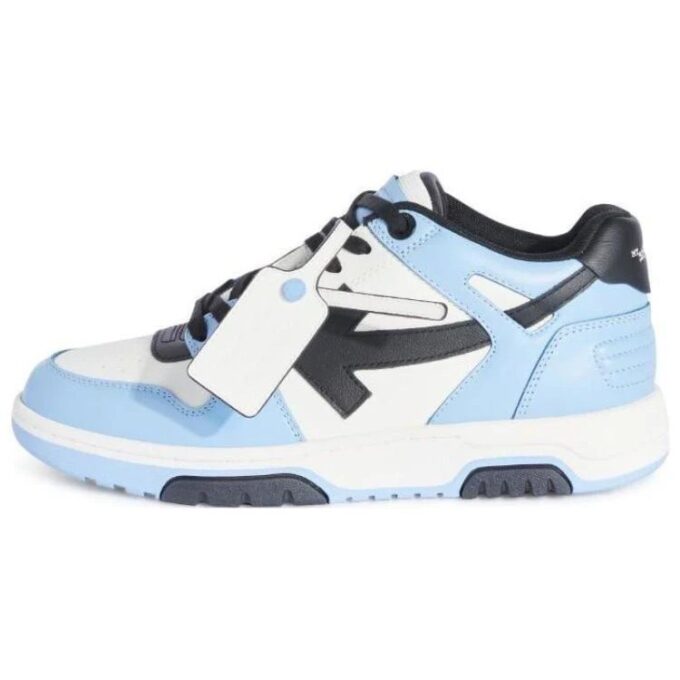 Out Of Office lavt skinnsneaker «Blå Svart Hvit»