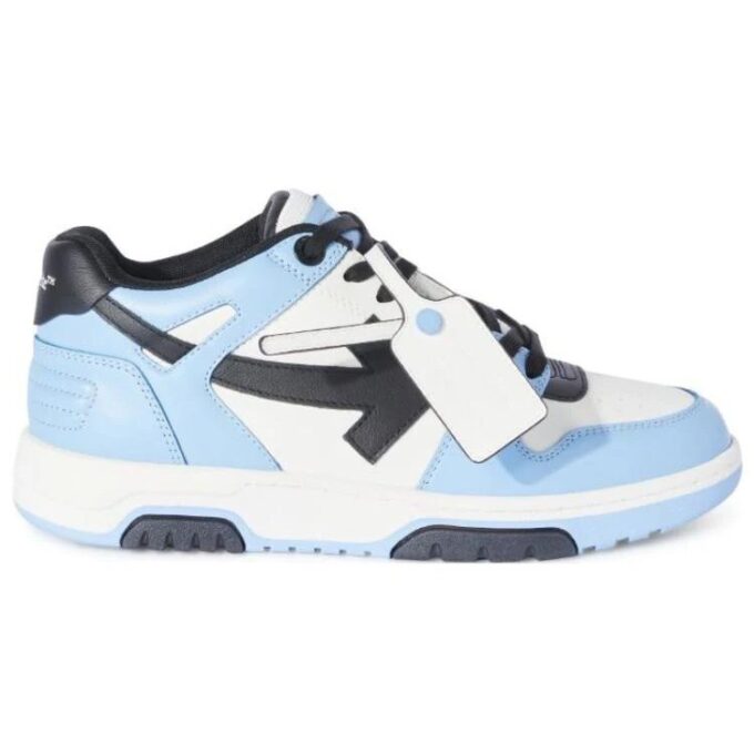 Out Of Office lavt skinnsneaker «Blå Svart Hvit»