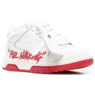 Out Of Office lavt sneaker for gåturer «Red White»