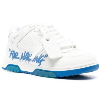 Out Of Office lavt sneaker for gåturer «White Blue»