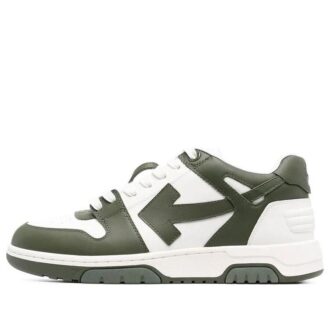 Out Of Office lavt Sneaker «Olive Green White»