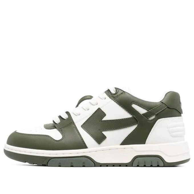 Out Of Office lavt Sneaker «Olive Green White»