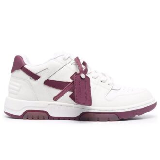 Out Of Office lavt sneaker-par dyp vinrød «rød hvit»