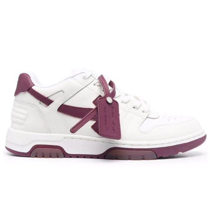 Out Of Office lavt sneaker-par dyp vinrød «rød hvit»