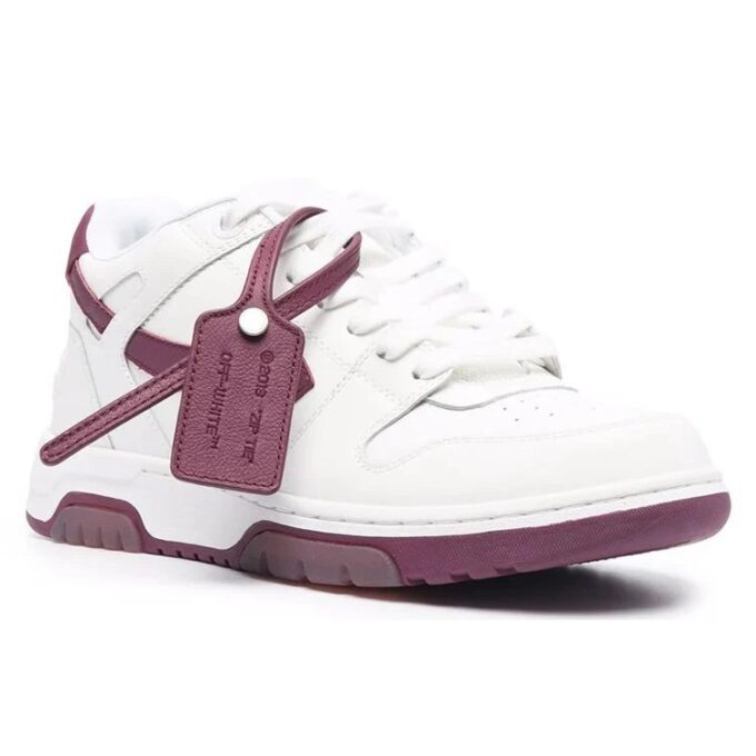 Out Of Office lavt sneaker-par dyp vinrød «rød hvit»