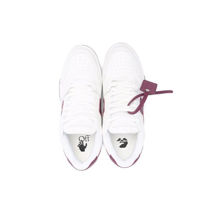 Out Of Office lavt sneaker-par dyp vinrød «rød hvit»