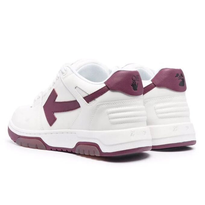 Out Of Office lavt sneaker-par dyp vinrød «rød hvit»