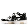 Out Of Office lavtående lakksneaker «Black White»