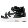 Out Of Office lavtående lakksneaker «Black White»