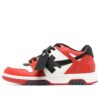 Out Of Office Panelled Leather Sneakers «Red Black White»