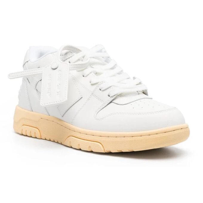 Out Of Office snøresko «White Yellow»