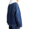 Oversize-Denim-jakke med påsydd logo