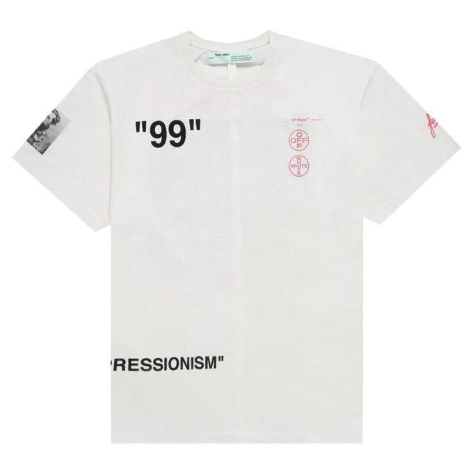 Oversized båt-T-skjorte /Flerfarget