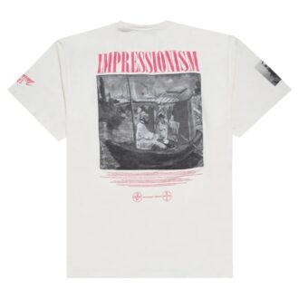 Oversized båt-T-skjorte /Flerfarget